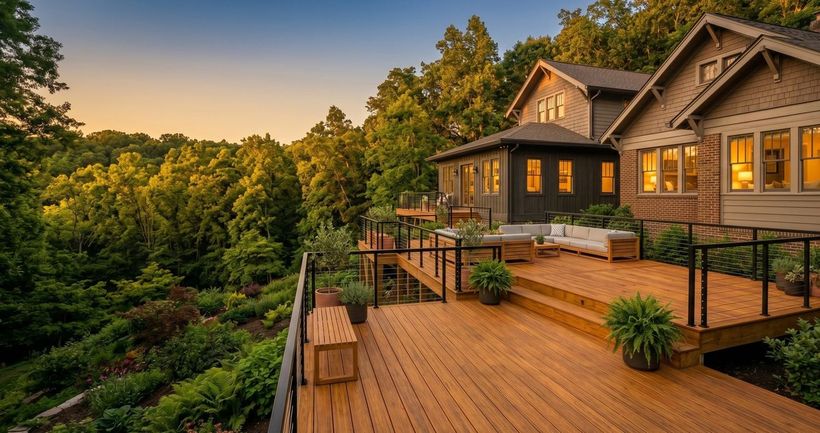 Deck at sunset
